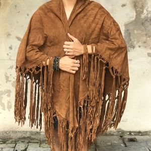 Vintage Suede Shawl